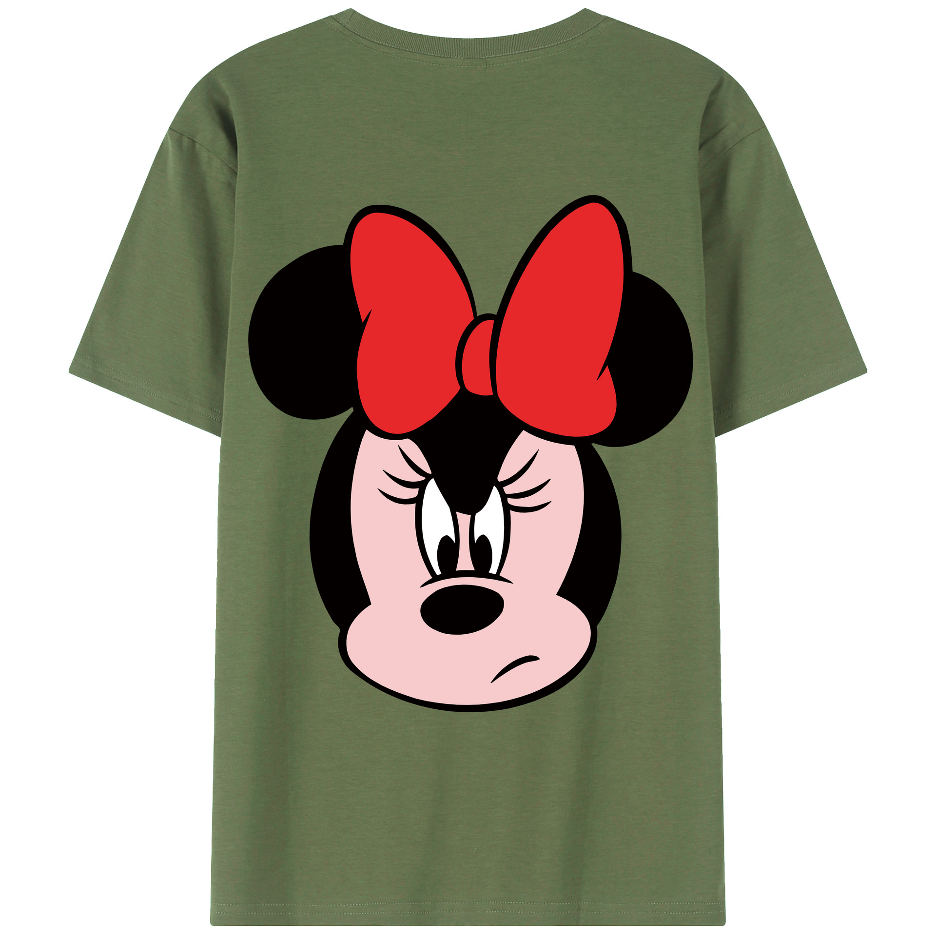 ミッキーマウス Mickey Mouse 綿100％ メンズ半袖Tシャツ（バックプリント） 通気性